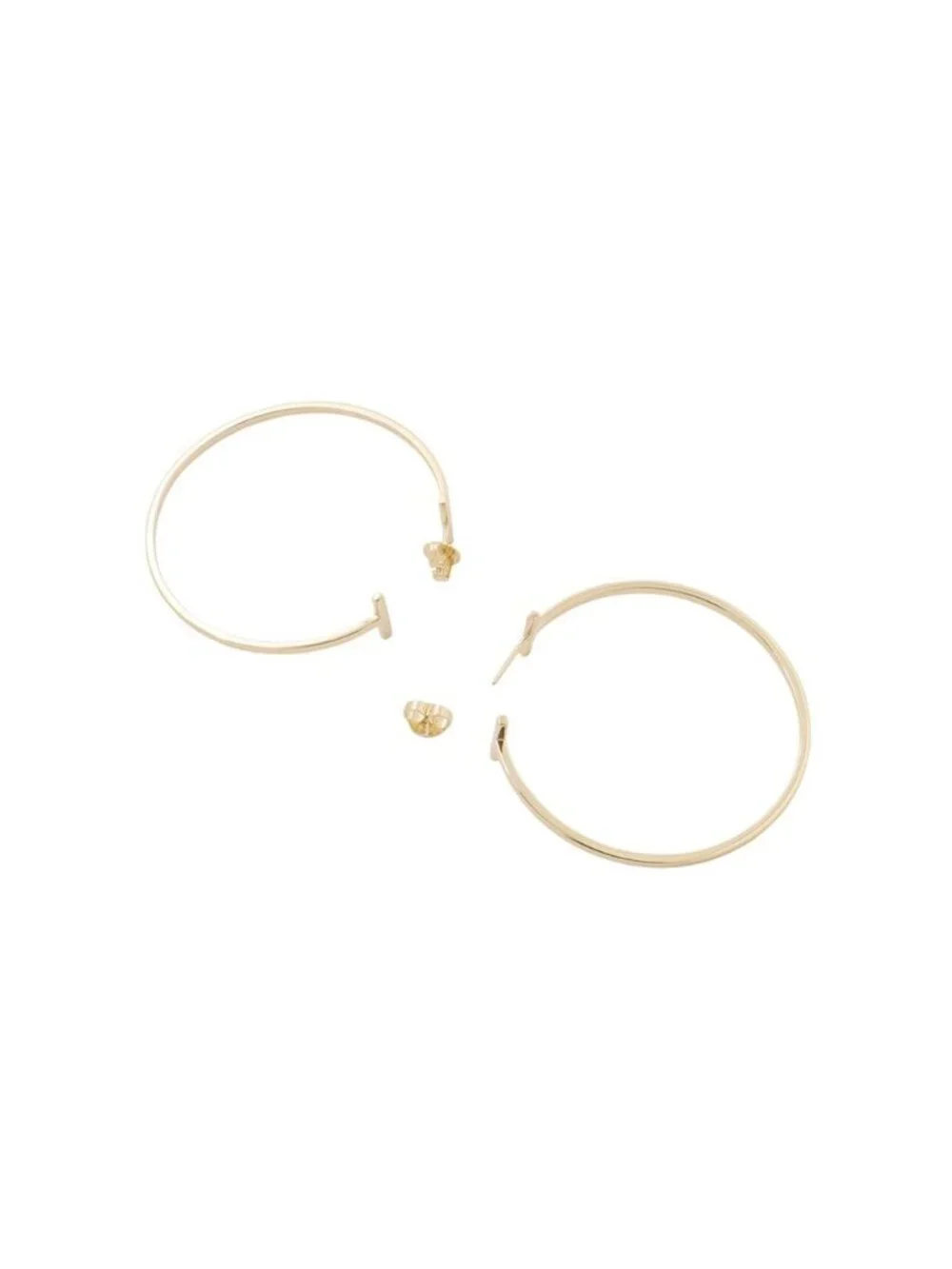 Tiffany & Co Earrings T Wire Hoop Extra Large 18k Yellow Gold